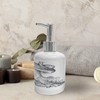 Ambesonne Autumn Soap Dispenser & Toothbrush Holder Set, Hand Drawing