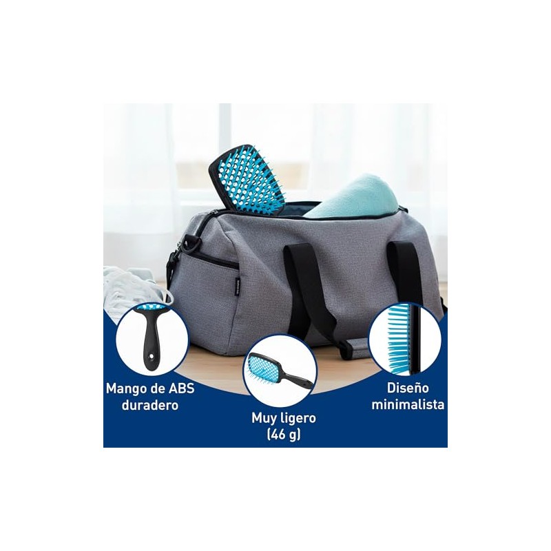 Bluelander Cepillo para Cabello Antinudos con Mango Ergonómico, Cepillado Sin