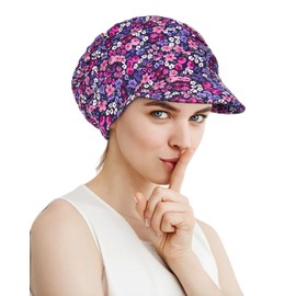 Alnorm Super Soft Breathable Bamboo Floppy Hat Oversized Baseball Cap for Women, dark purple