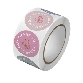 Itisyou Thank You Stickers, Round, 1.0 inches (2.5 cm), Approx. 500 Sheets, Gift Wrapping, Weddings, Birthdays, Parties