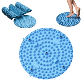 Mayfoo Foot Massage, Foot Massager, Goods, Foot Pressure Point, Foot Pressure Point, Diet, Fatigue Recovery, Circular, Soft, Washable, Anti-Slip, Blue (13.8 inches (35 cm)