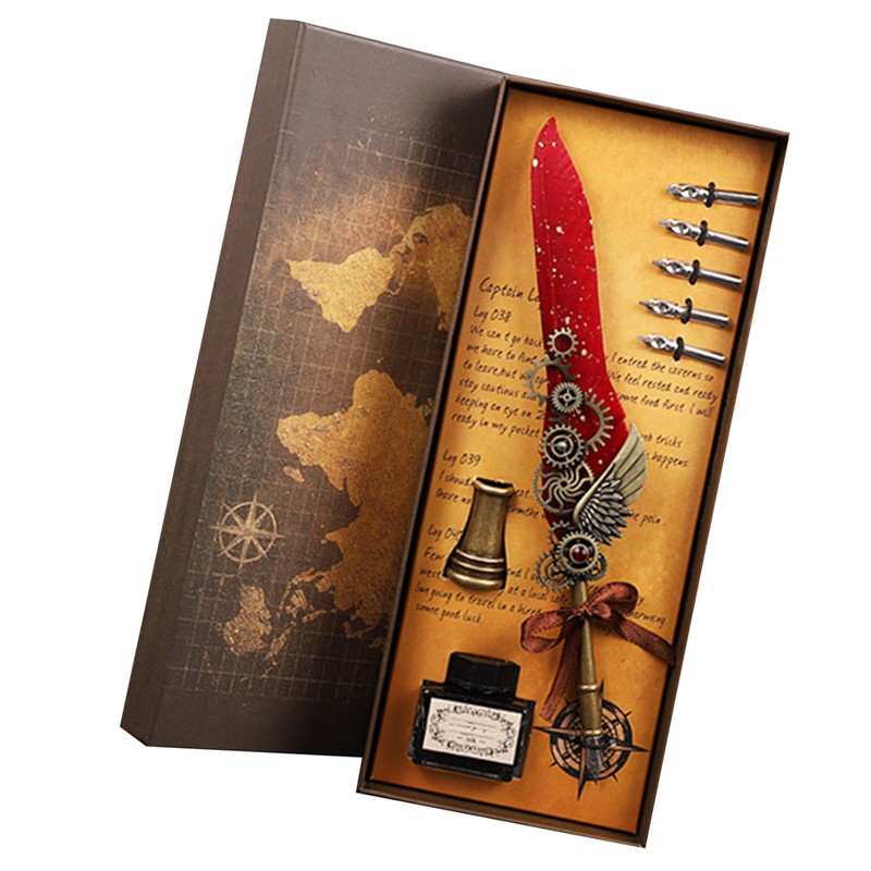 Quill Pen and Ink Set Vintage Elegant Style Smoothly Writing