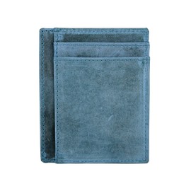 Buono Pelle Credit Card Holder Wallet, RFID Blocking Leather Ultra Slim Wallet, Thin Minimalist Credit Card Case Card Protector, Front Pocket Wallets for Men, Women - 6 Card Slots and 1 Pockets