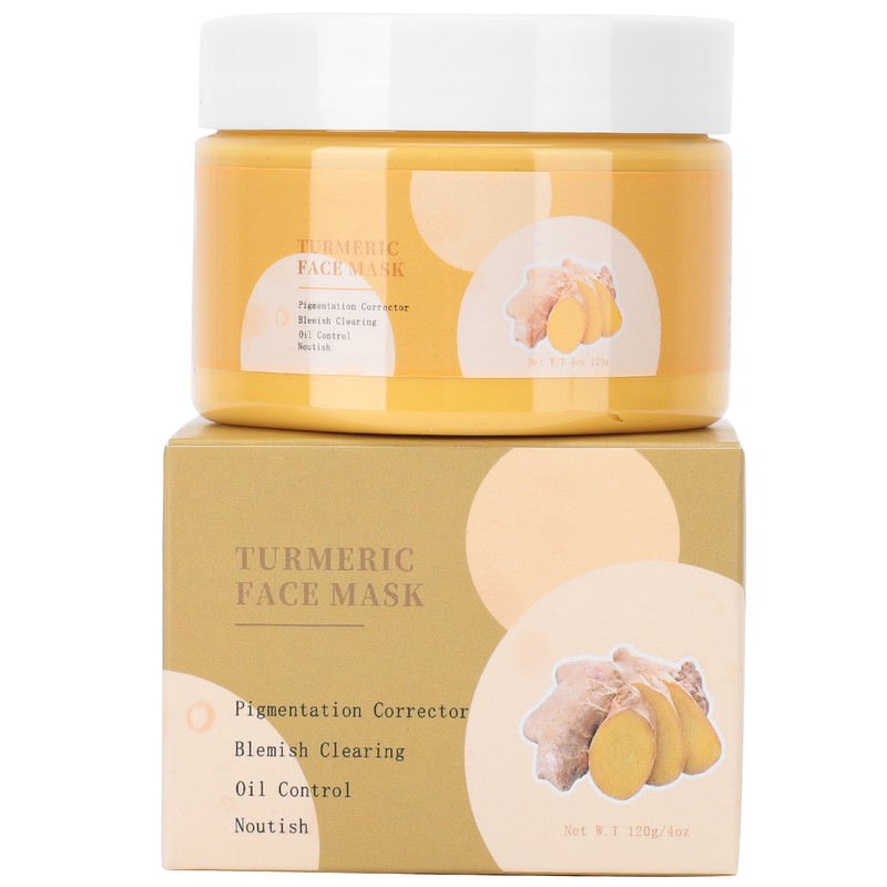 120g Turmeric Facial Mud Mask Improve Dullness Cleansing Moisturizing Mask