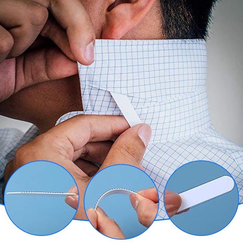 XPEX Pack of 80 Plastic Collar Stays, Shirt Collar Inserts,