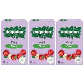 Dogadan, Premium Turkish Apple Tea (Elma Cayi) - 20 Tea Bags - Pack of 3
