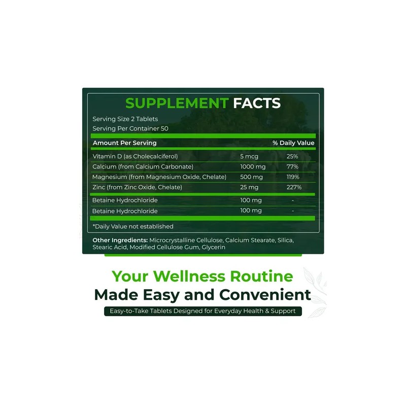 Natural Nutra Cal-mag Zinc Con Vitamina D3 100 Tabletas