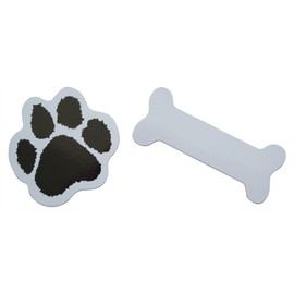 Novel Merk Dog Bone & Animal Paw Small Refrigerator Magnets Set for Party Favors & Carnival Prizes Miniature Design (12 Pieces)