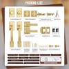 LOQRON Brushed Gold Double Front Door Lock Set, Keyed Entry