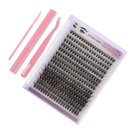 minkissy Eyelash Extension Kit Individual Wispy Lashes Set for Diy Cluster Lash Extensions Remover Tweezers
