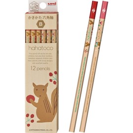 Mitsubishi Pencil Hahatoko HT02 B Hahatoko Squirrel & House 1 Dozen K5621B