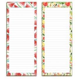 Current Cool Patterns Magnetic Notepads - Set of 6 List Pads, 6 designs, 50-Sheet Pads, 3 1/4 x 8 Inches, Lined Memo Pads, Shopping List, Office Organizer