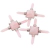 Nupuyai Energy Generator Pyramid 4 Points Rose Quartz Crystal Energy