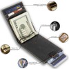UC Leather Company Money Clip Bifold Wallet, Full-grain Leather, RFID