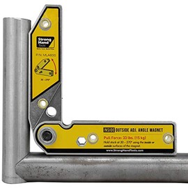 Adjustable Angle Magnetic Square, Angle 30°-270°, Inside/Outside Magnets, Angle Setting Pin, Mag. Pull Force 26 lbs, Welding Square, "4.7", MLA450, Strong Hand Tools