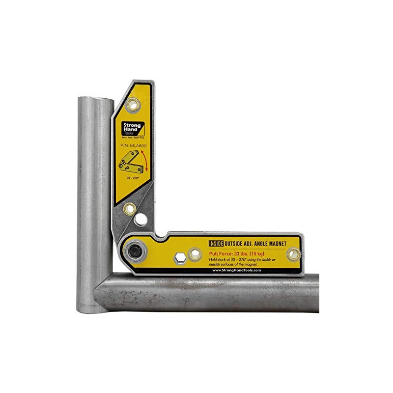 Adjustable Angle Magnetic Square, Angle 30°-270°, Inside/Outside Magnets, Angle Setting