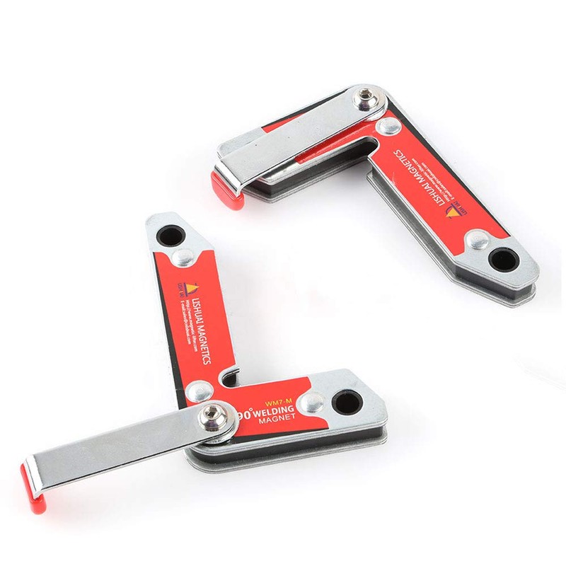 LISHUAI New Item 2pcs/pack Neodymium Magnet Welding Clamp/90 Degree Permanent
