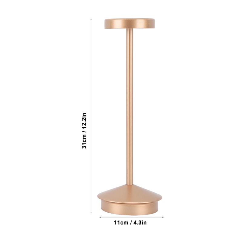 Rechargeable LED Table Lamp 2000mAh Cordless Battery Operated Metal Bedside