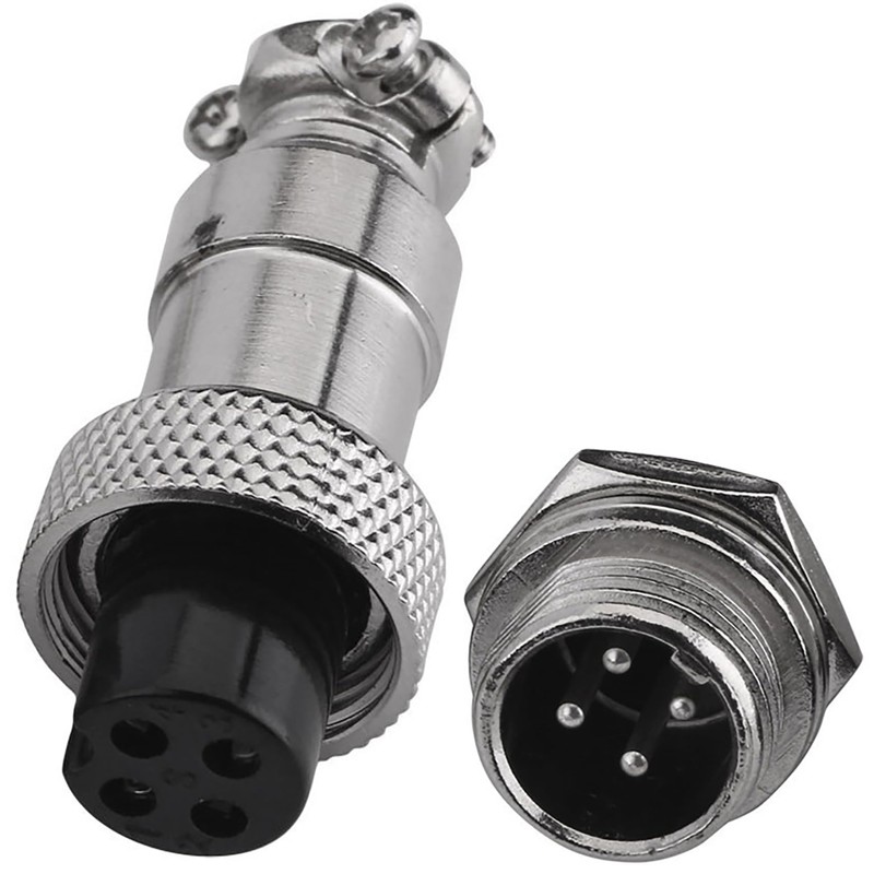 Tunghey 10-Pack GX12 4-Pin Aviation Connector Plug - 5 Female