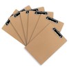 LUX Hardboard Clipboard, 6-Pack, Brown, Professional Office Organization, Lasting Durability