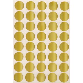 Royal Green Round Sticker 3/4 inch in Gold Metallic Labels 19mm Perfect Invitations Seals 1.9 cm - 280 Pack