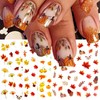 8 Sheets Autumn Maple Leaves Nail Stickers Glitter Pumpkin Nail