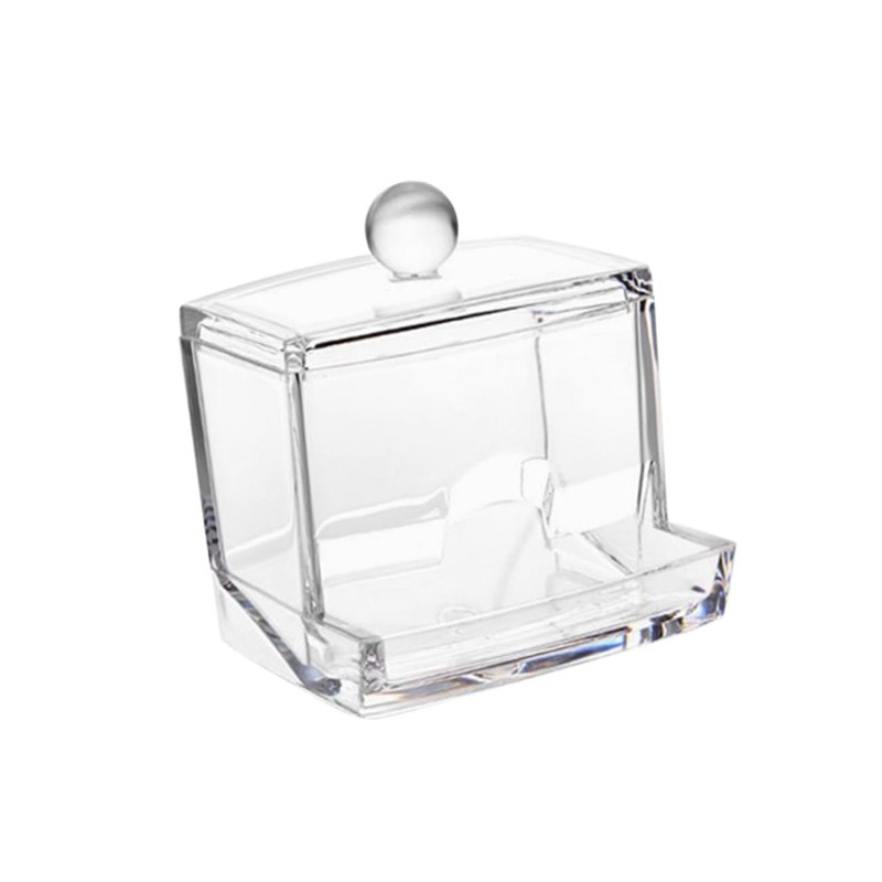 STOBAZA 3pcs Box Cotton Buds Box Acrylic Storage Case for