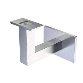 Stainless Steel Handrail Wall Bracket Square for Flat Bottom Tube Slim