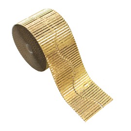 Bright Ideas BI8200 Corrugated Cardboard Roll for School Stand-Up 10 cm x 7.5 m Gold Metallic