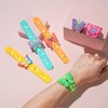 PAITUEND Butterfly Theme Slap Bracelets Party Favors-Butterfly Silicone Wristbands (6pack)