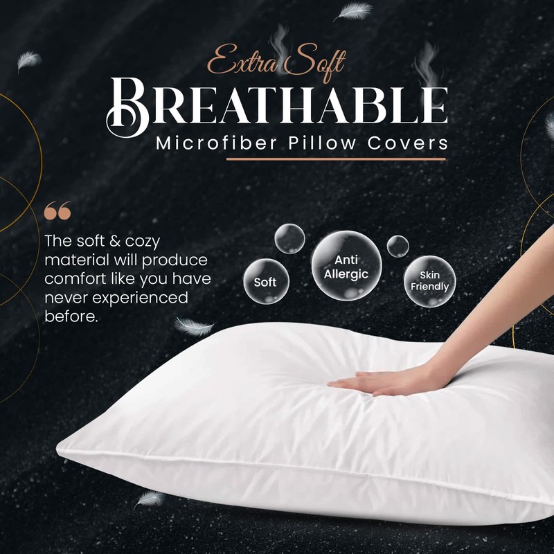Sunshine Comforts Pillow Cases 4 pack -Microfiber luxury Pillow Cases/Pillow