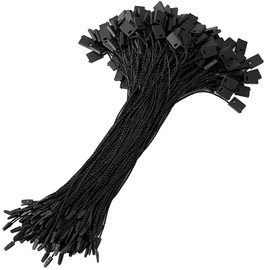 ZZRANYE 7 Inch 1000Pcs Black Nylon Hang Tag String Snap Lock Pin Loop Fastener Hook Ties Tag Strings, Hang Tag Fastener Easy and Fast to Attach