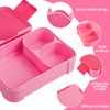 LEIKEEGO Lunch Box Kids,Leak-Proof Bento Lunch Box with Compartments for