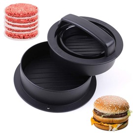 TopHomer 3 in 1 Burger Press - Non Stick Stuffed Hamburger Patty Maker Press Kit for Stuffed Burger Patties, Easy to Clean & Easy to Use and Easy to Collect