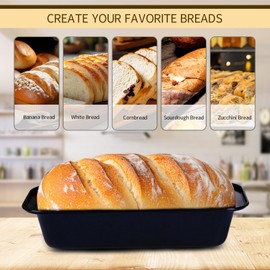 9.5 × 4.5 Inches Steel Bread Baking Pan for Sourdough Bread, Nonstick Loaf Pan for Homemade Bread, Oven Safe Up to 450°F, Dishwasher Safe, Ideal Loaf Pans for Home Kitchen