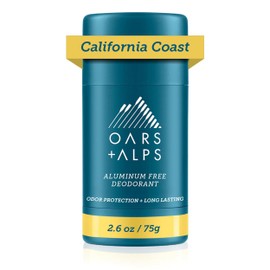 Oars + Alps Oars + Alps Aluminum Free Deodorant for Men and Women, Easter Basket Stuffer, Dermatologist Tested and Made with Clean Ingredients, Vegan, California Coast, 1 Pack, 2.6 Oz