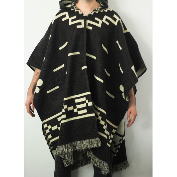 Alpakitas Alpaca Wool Poncho - Ancestral Design Poncho - Hooded