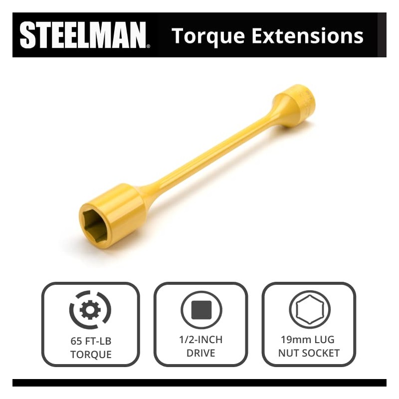 Steelman 1/2-inch Drive x 19mm 65 ft-lb Torque Stick, Calibration-Free