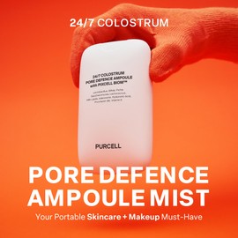 PURCELL 24/7 Colostrum Ampoule Mist - Glass skin with Long Hydration, Poreless Smooth Skin, Before & After Makeup, Hyaluronic Acid and Vitamin, For All Skin types, 1.85 fl oz