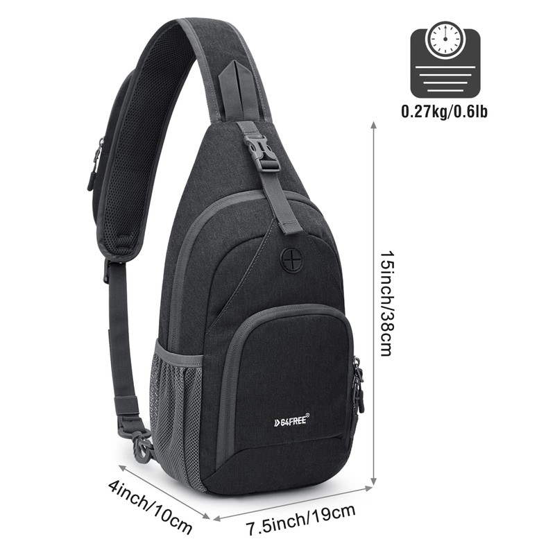 G4Free Sling Bag Crossbody Backpack Small Chest Shoulder Bag Outdoor