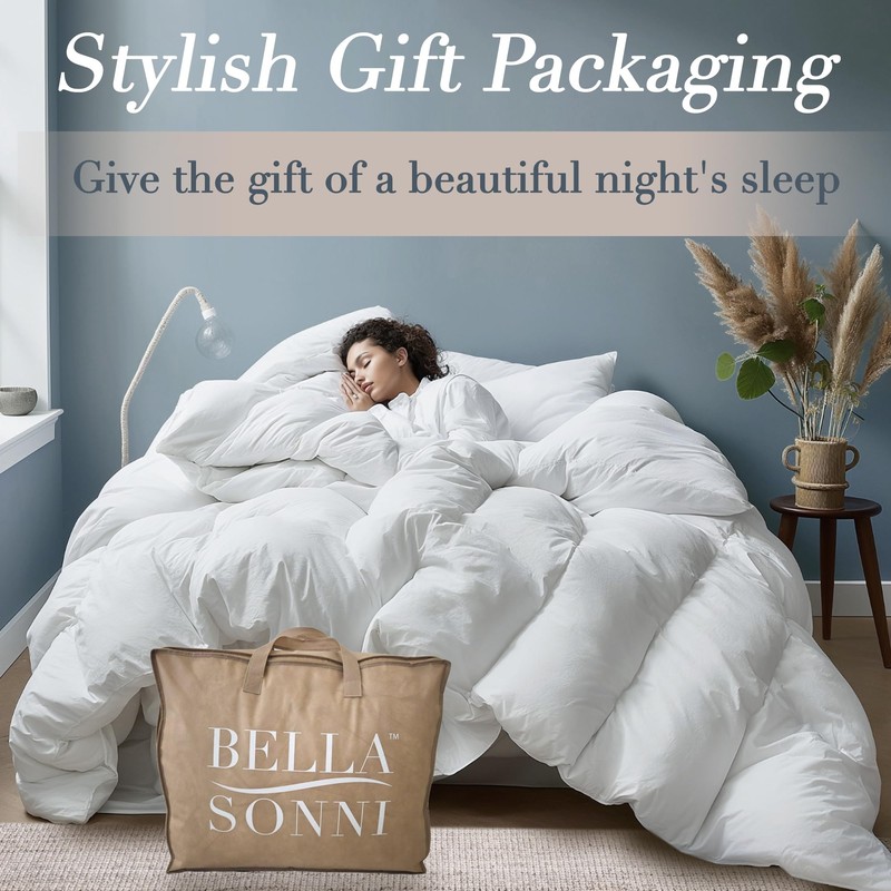 Bella Sonni Luxury Twin Size Down Comforter | All Season