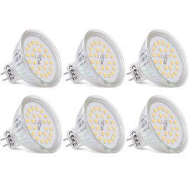 AIMHEIM MR16 GU5.3 LED Bulbs, 3.8 W (Replaces 35-45 W), 4000 K Neutral White, 430 Lumens, 24 x 2835 SMD LED GU5.3 Spotlights, Not Dimmable, LED Reflector Lamp MR16 12 V, 120° Beam Angle, Pack of 6