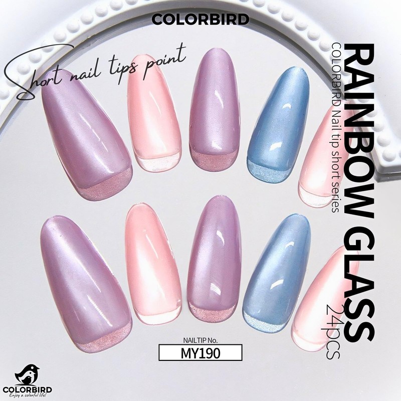 COLORBIRD Nail Tip, Short Point, Round (MY190)