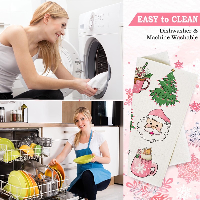 AnyDesign - 6 paños de cocina suecos de Navidad, color