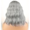 BERON Gray Wig for Women Short Curly Grey Wigs for