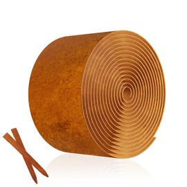 Metal Garden Landscape Edging with 8Pcs Stakes, 4.5" x 25Ft Galvanized Steel Lawn Edgings Roll Flexible Coil Border for Landcaping,Flower Bed,Rusty