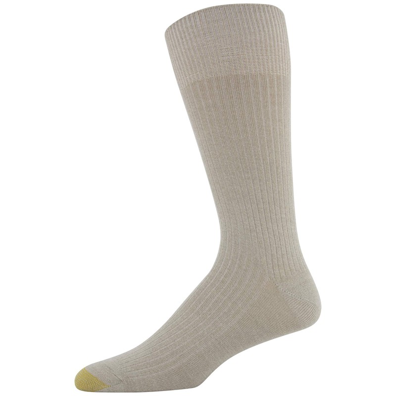 GOLDTOE Men's Stanton Crew Socks, Multipairs, Khaki Marl Assorted, X-Large