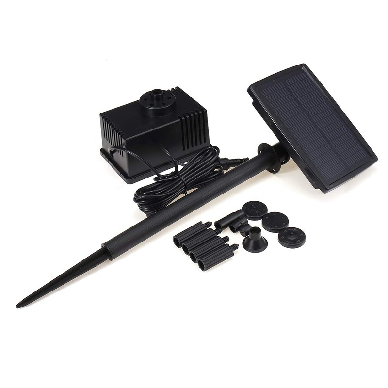 CoCocina 1.5W Solar Powered Water Pond Filter Pump Home Garden