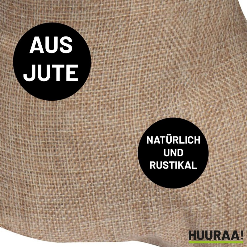 Huuraa Weihnachtsstrumpf Girlfriend Material Schriftzug Geschenk Beige Jute Girlfriend Material