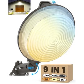 YARBO 150W LED Barn Light 120W 100W Switchable, 5000K/4000K/3000K Adjustable, 22500LM Barn Lights Outdoor with Timer Dimming, Dusk to Dawn Outdoor Light with Photocell for Barn/Security/Garage/Street